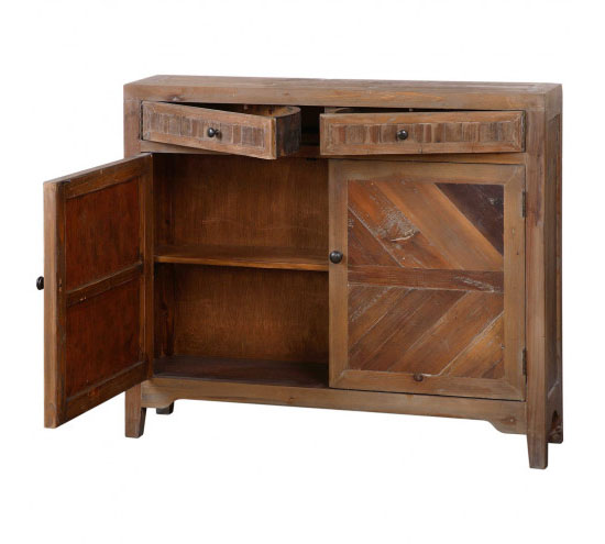 Rustic Reclaimed Fir Wooden Console Cabinet is Beautifully Crafted to Add Unique Touch to Your Living Room