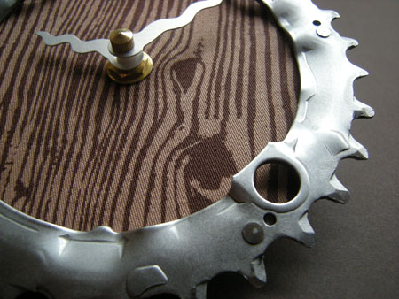 Recycled Bike Chain Ring Wall Clock