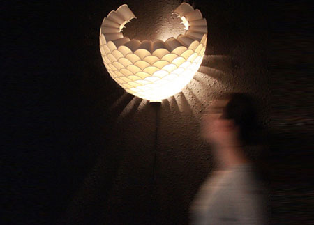 Recycled Paper Cup Lamp