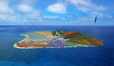 Recycled Plastic Island