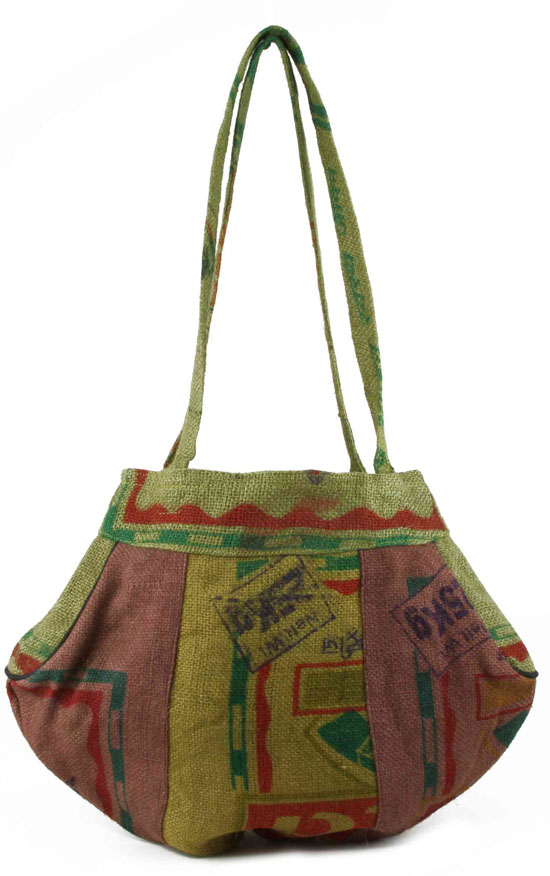 Recycled Rice Hemp Hobo Bag