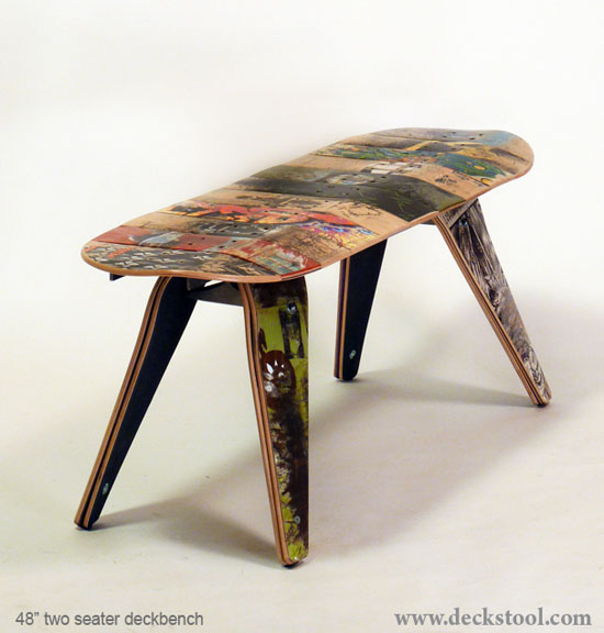 Recycled Skateboard Furniture by Deckstool
