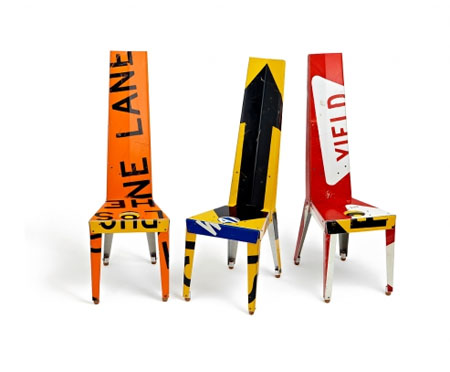 Recycled Street Signs Furniture