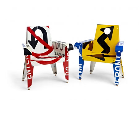 Recycled Street Signs Furniture