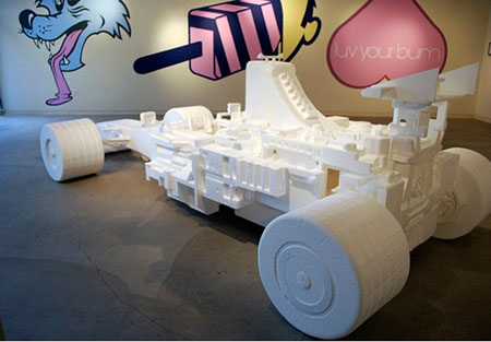 Recycled Styrofoam F1 Racecar