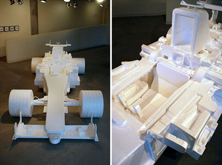 Recycled Styrofoam F1 Racecar