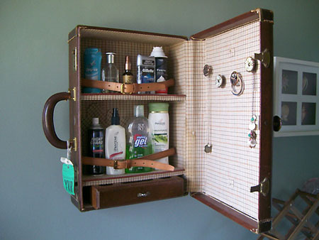 Recycled Suitcase Cabinet