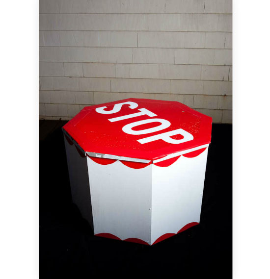 Recycled Traffic Sign Furniture Pieces