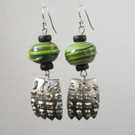 Recycled Typwriter Ball Earrings