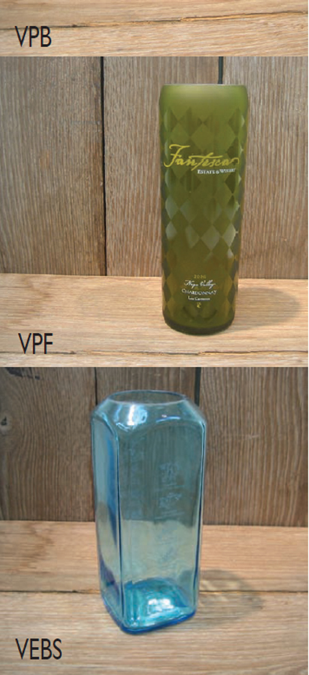 Recycled Wine Bottle Vase and Tumbler