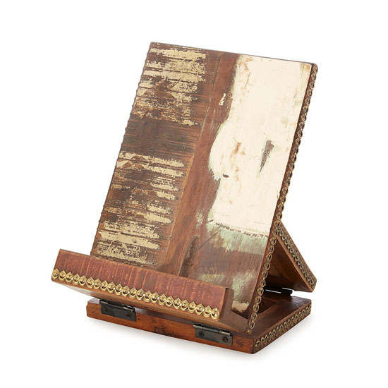 Salvaged Wood Cookbook and Tablet Stand