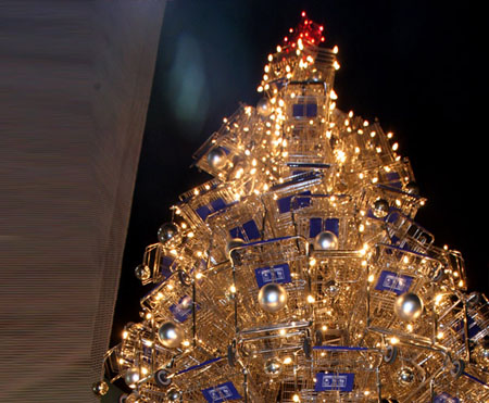 Shopping Cart Holiday Tree