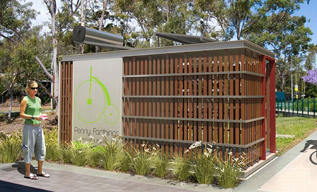 Solar Powered Bike Parking Pods