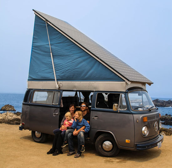 Solar Electric VW Bus : Solar-Powered Volkswagen Camper Van