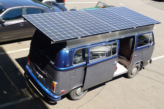 Solar Electric VW Bus : Solar-Powered Volkswagen Camper Van