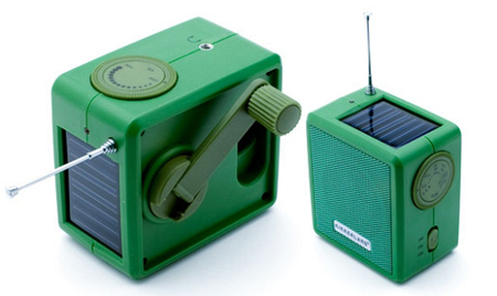 Solar Powered Radio With Hand Crank