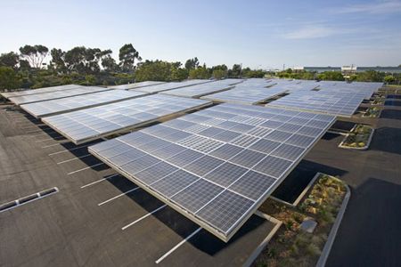 Solar Powered Parking And Charging Station