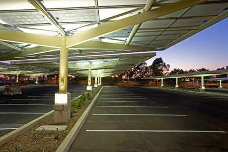 Solar Powered Parking And Charging Station