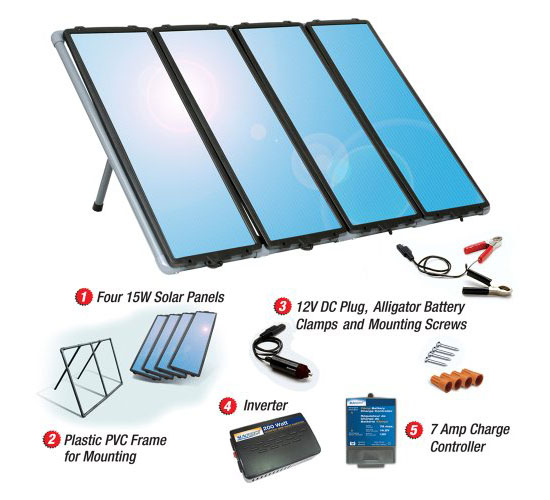 Sunforce 50048 60-Watt Solar Charging Kit