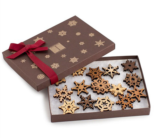 Sustainable Wood Snowflake Ornaments