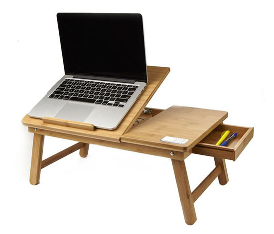 Symple Stuff Busch Eco-Friendly Bamboo Adjustable Laptop Tray