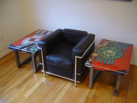 Recycled Car Hood Table