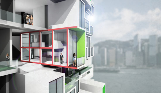 Unit Fusion High-rise Residential Building Concept