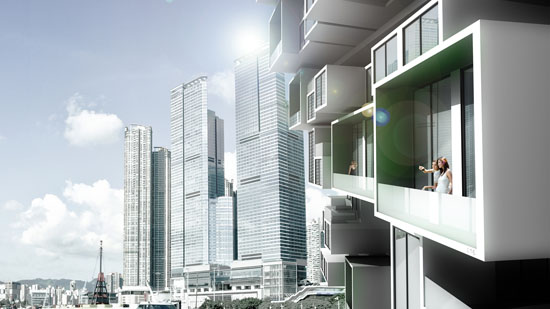 Unit Fusion High-rise Residential Building Concept