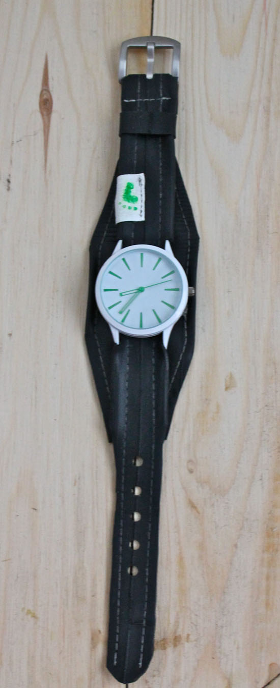 Upcycled Bike Inner Tube Watch