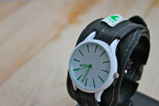 Upcycled Bike Inner Tube Watch