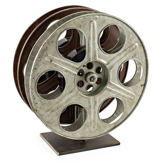 Vintage Film Reel Wine Rack