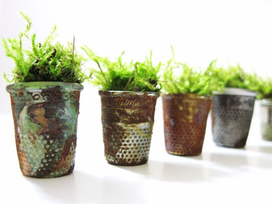 Vintage Thimble Planters