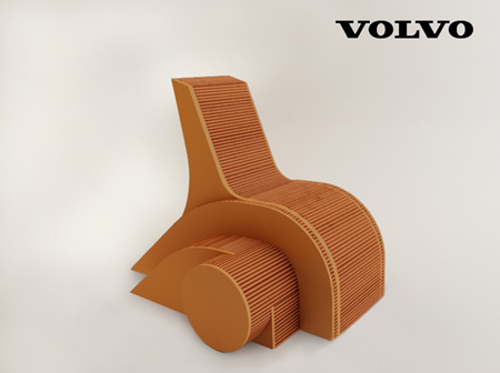 Cardboard Chair Inspired by Volvo C30