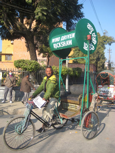 Wind-powered Rickshaw