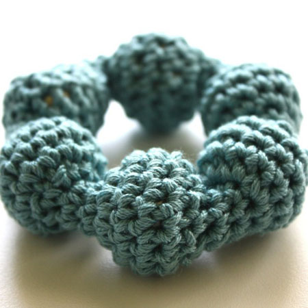 Wintery Blue Soft Circular Rattle