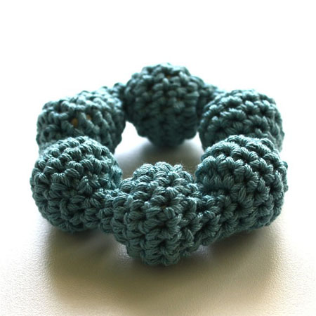 Wintery Blue Soft Circular Rattle