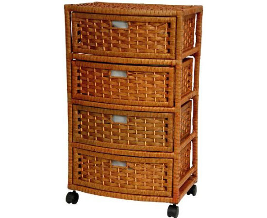 Woven Fiber Rattan Style Chest